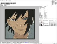 Sasuke Square Embroidery File 4 size