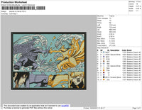 Sasuke Vs Naruto Embroidery File 4 size