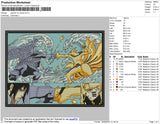 Sasuke Vs Naruto Embroidery File 4 size