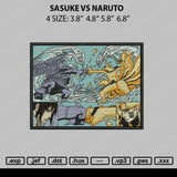 Sasuke Vs Naruto Embroidery File 4 size