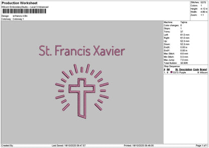 Francistext Embroidery File 6 sizes