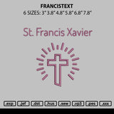 Francistext Embroidery File 6 sizes