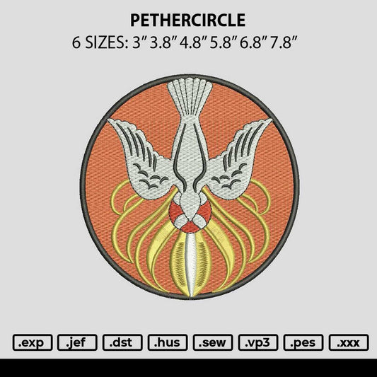 Pethercircle Embroidery File 6 sizes