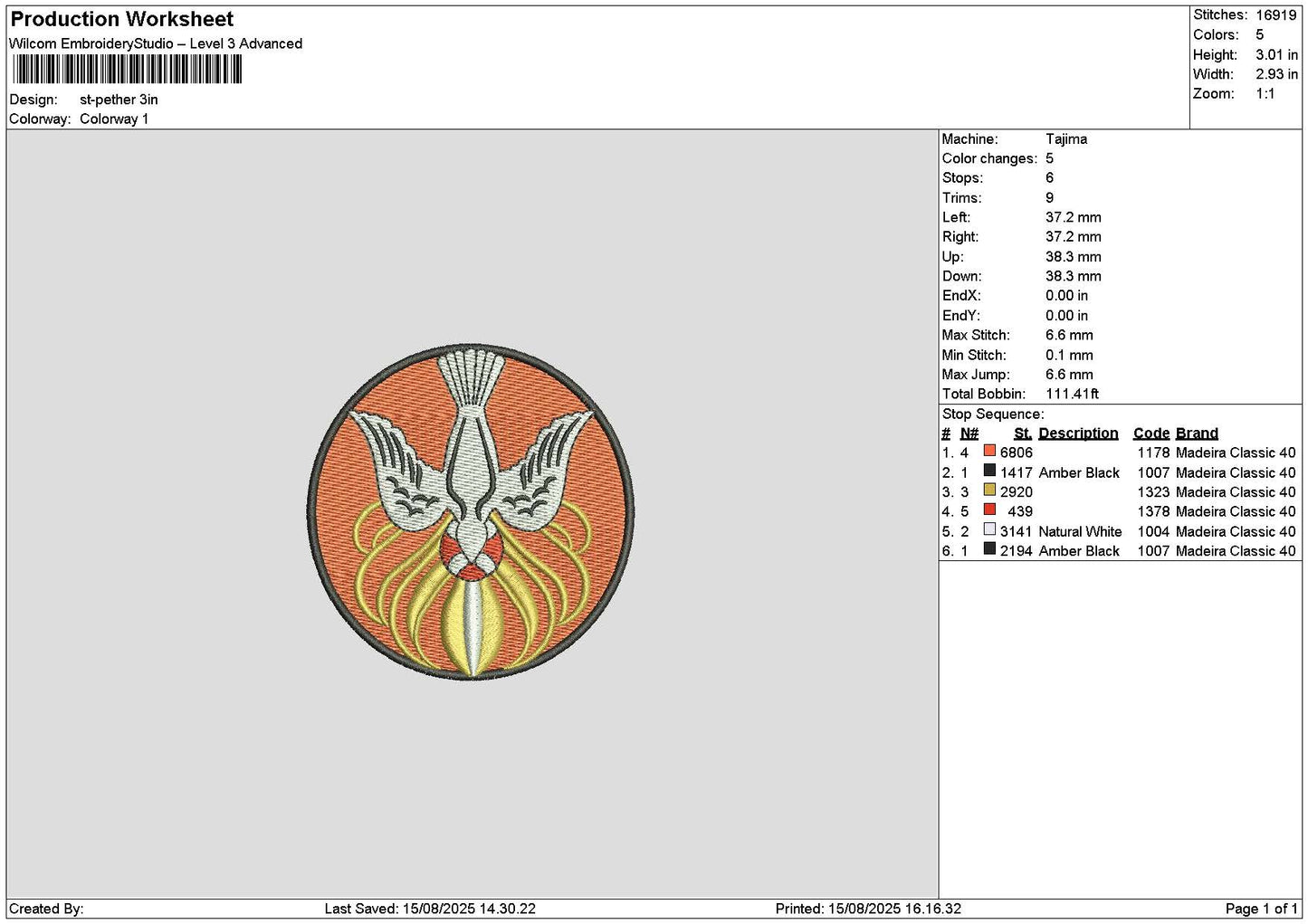 Pethercircle Embroidery File 6 sizes