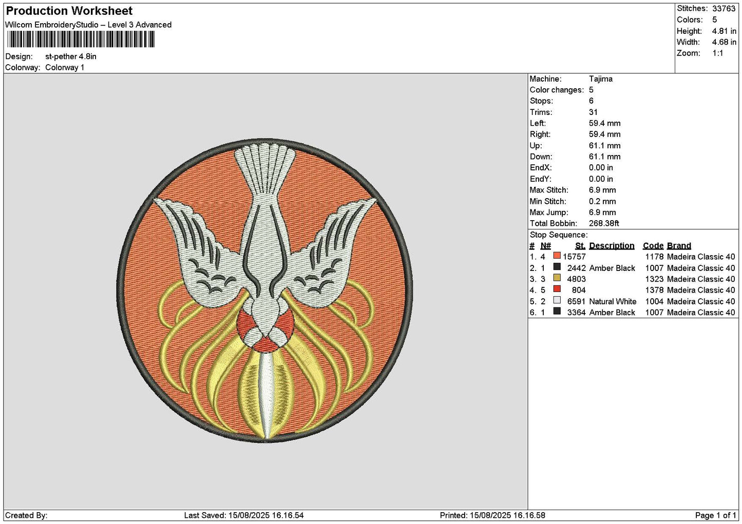 Pethercircle Embroidery File 6 sizes