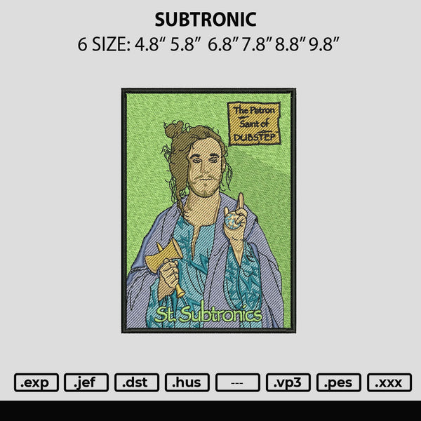 Subtronic Embroidery File 6 sizes
