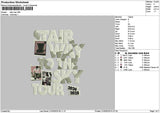 Stairtext Embroidery File 6 sizes