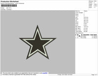 Star Embroidery File 4 size