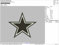 Star Embroidery File 4 size