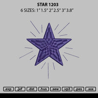 Star 1203 Embroidery File 6 sizes