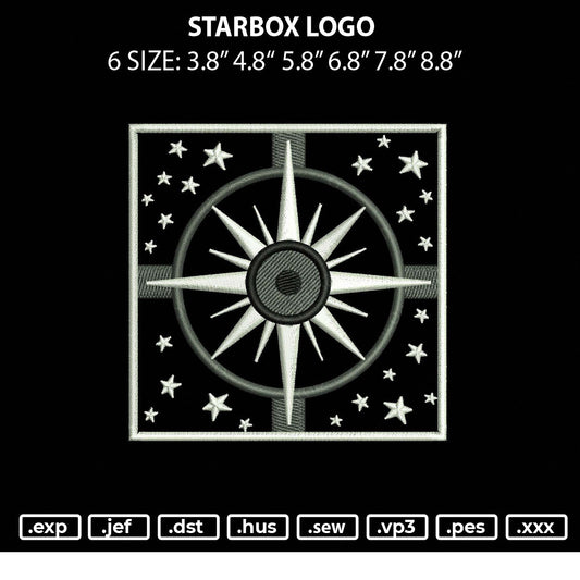 Starbox Logo Embroidery File 6 sizes