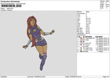 Woman Hero 1702 Embroidery File 6 sizes