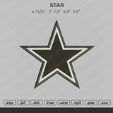 Star Embroidery File 4 size