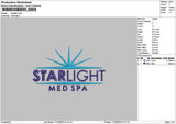 Starlighttext Embroidery File 6 sizes