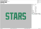 Stars Embroidery File 4 size