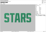 Stars Embroidery File 4 size