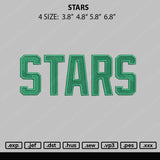 Stars Embroidery File 4 size