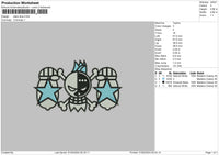 Stras Blue Embroidery File 6 sizes