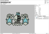 Stras Blue Embroidery File 6 sizes