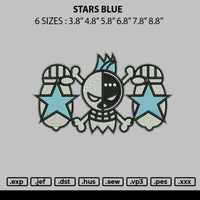 Stras Blue Embroidery File 6 sizes