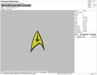 Star Trek Emblem Embroidery File 5 size