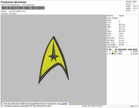 Star Trek Emblem Embroidery File 5 size