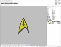 Star Trek Emblem Embroidery File 5 size