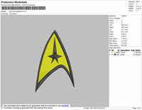 Star Trek Emblem Embroidery File 5 size