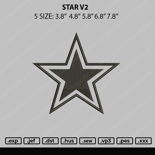 Star V2 Embroidery File 5 sizes