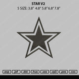 Star V2 Embroidery File 5 sizes
