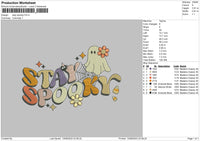 Stay Spooky Embroidery File 6 sizes