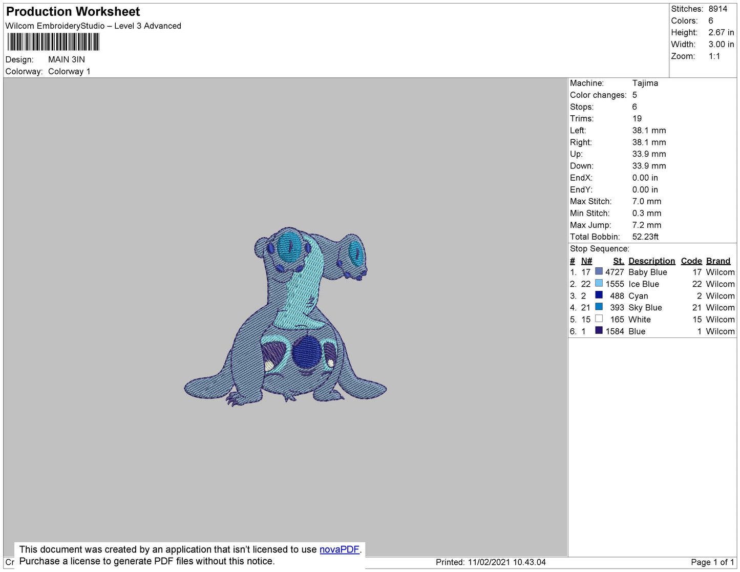 Stitch 02 Embroidery File 5 size