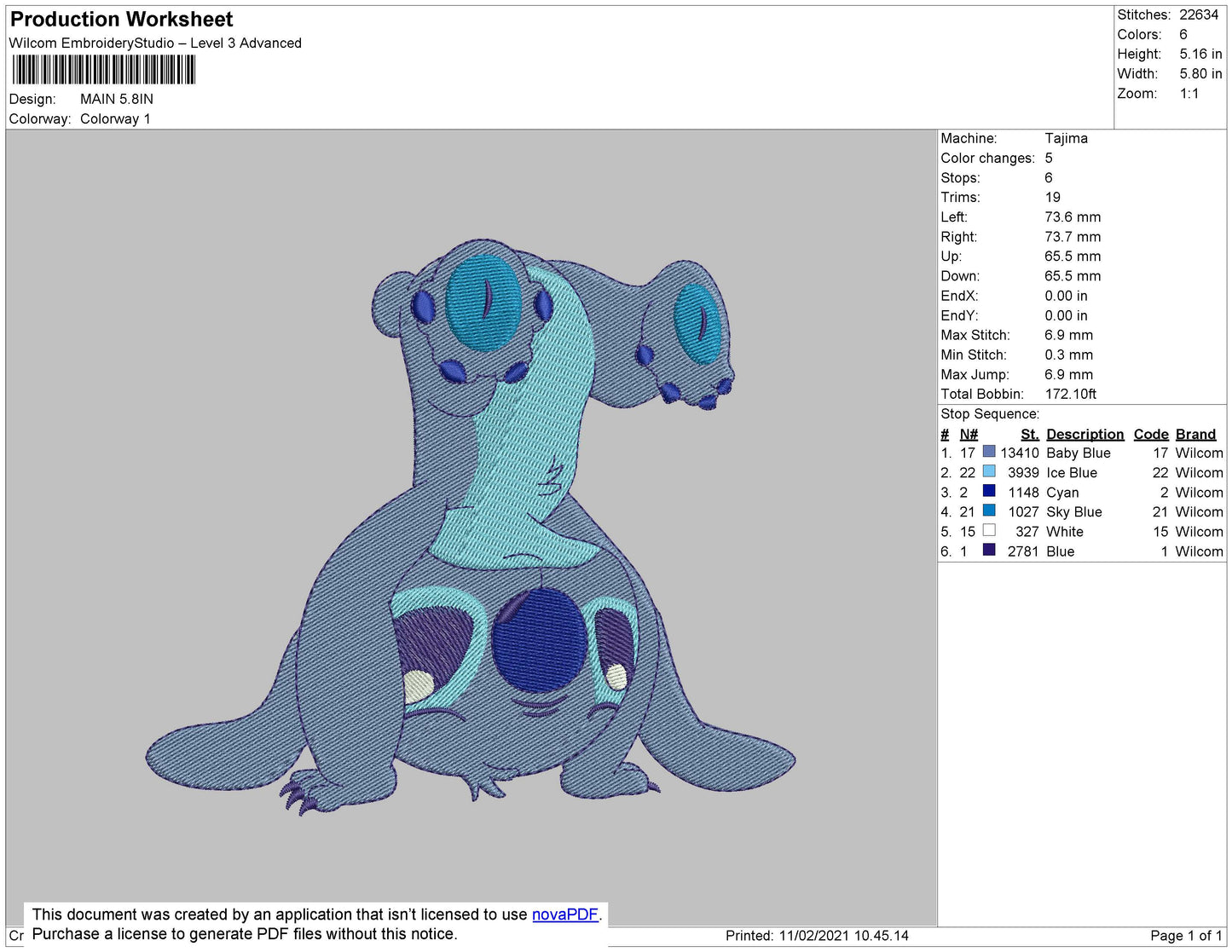 Stitch 02 Embroidery File 5 size