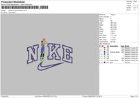 Nike Steph Curry Jump Embroidery File 4 size