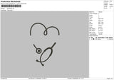 Stetoskop0205 Embroidery File 6 sizes
