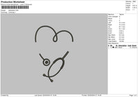 Stetoskop0205 Embroidery File 6 sizes