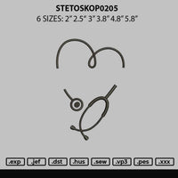 Stetoskop0205 Embroidery File 6 sizes