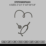 Stetoskop0205 Embroidery File 6 sizes