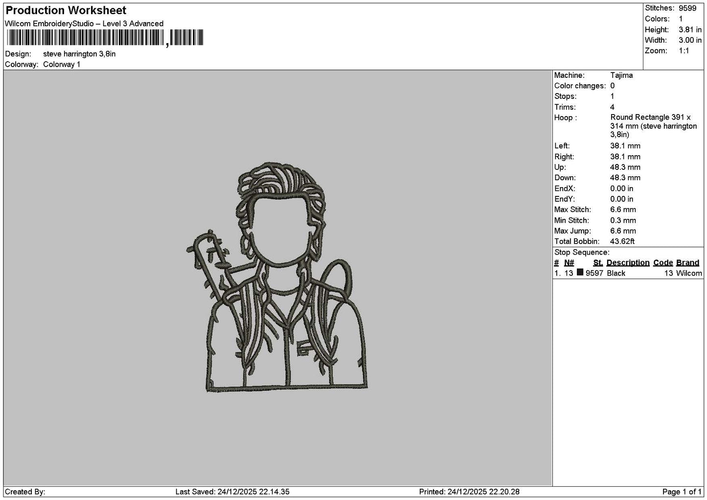 Photoline 2412 Embroidery File 6 sizes