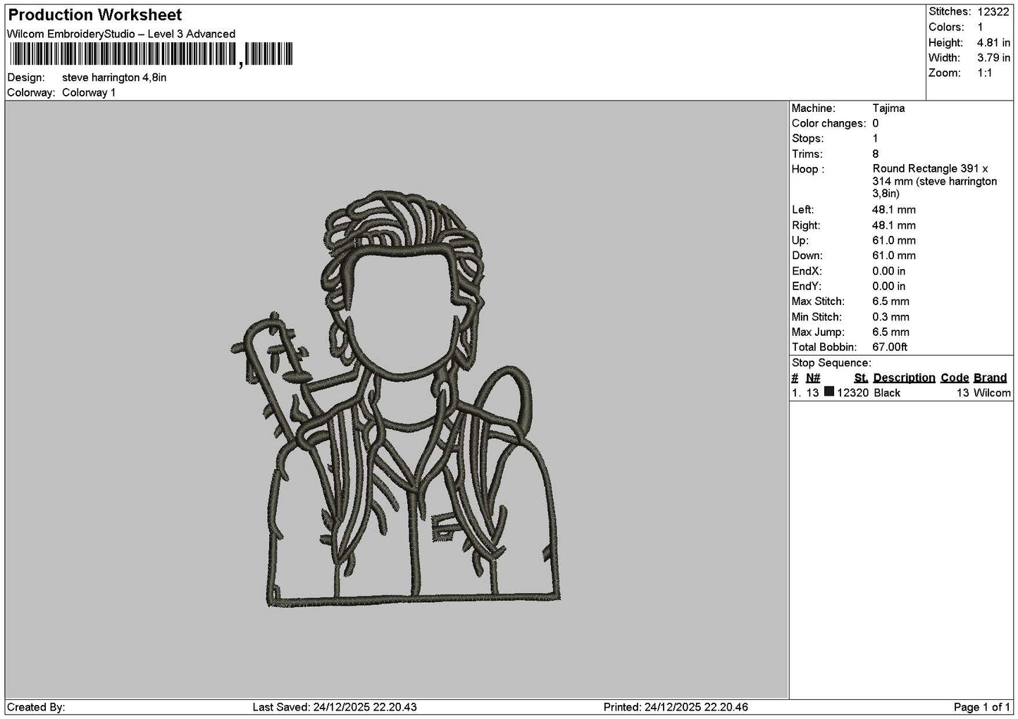 Photoline 2412 Embroidery File 6 sizes