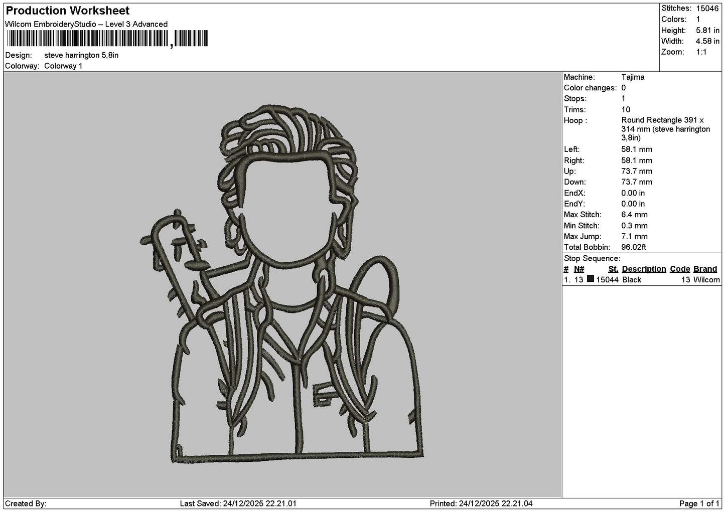 Photoline 2412 Embroidery File 6 sizes