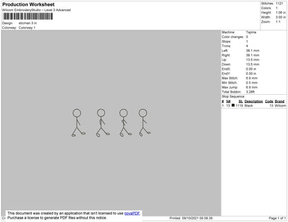 Sticman Embroidery File 4 size