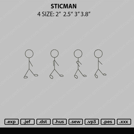 Sticman Embroidery File 4 size