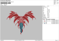 S Tiger Embroidery File 6 sizes