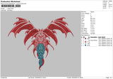 S Tiger Embroidery File 6 sizes