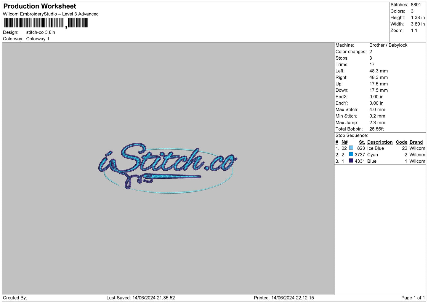 Stitchtext Oval Embroidery File 6 sizes