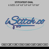 Stitchtext Oval Embroidery File 6 sizes