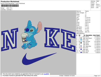 Nike Stitch Embroidery File 7 size