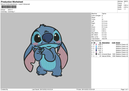 Stitch 006 Embroidery File 6 sizes