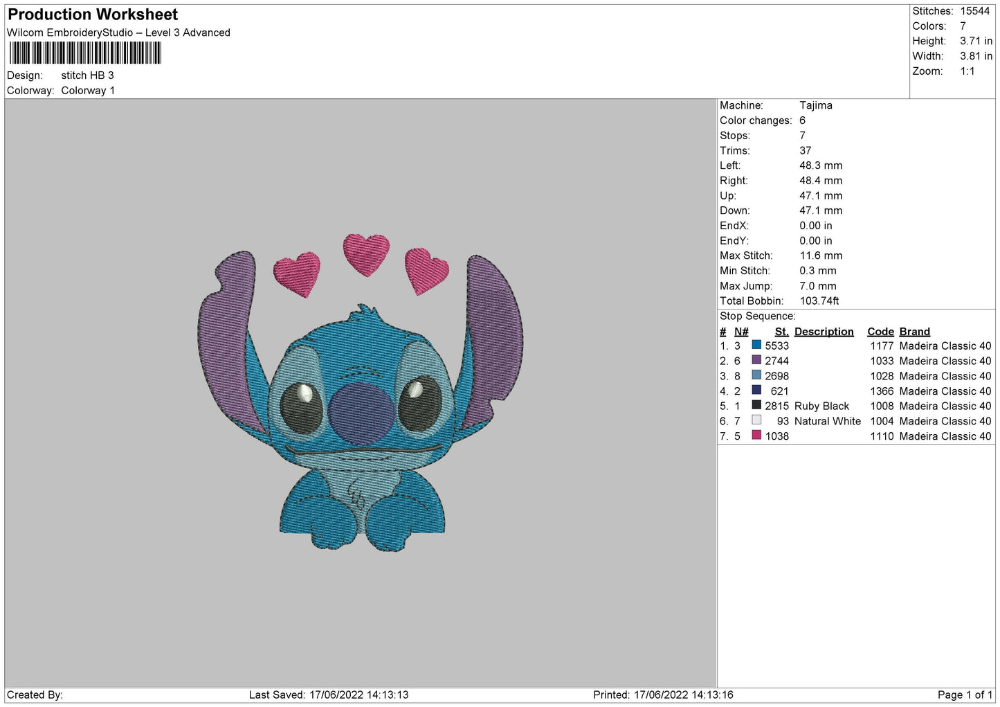 Stitch Heart 02 Embroidery File 5 size